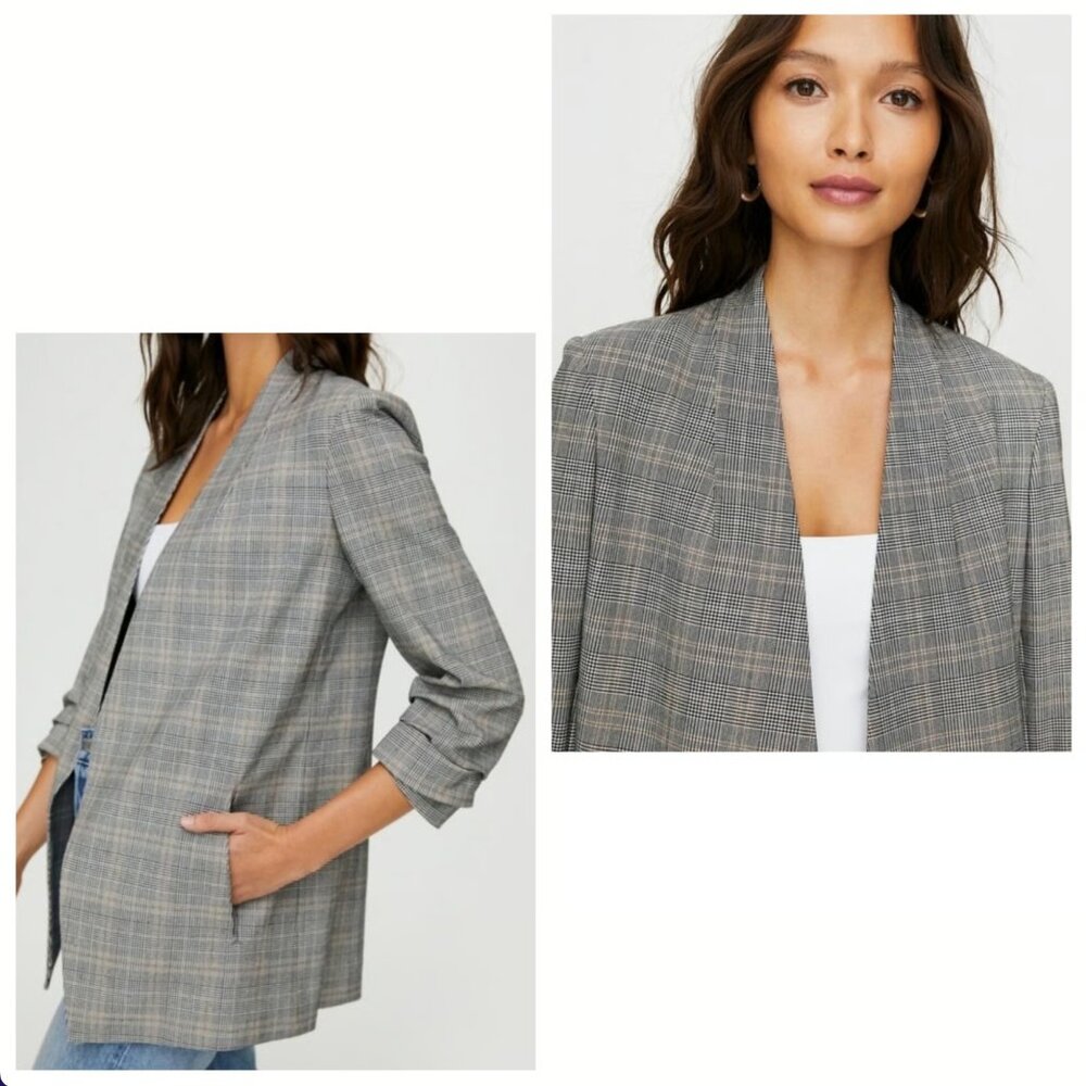 Babaton Power Blazer - gray plaid